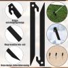 Deekin 80 Pcs Plastic Tent Stakes 9 Inch Heavy Duty Tent Pegs Spike Hook Stakes for Summer Beach Garden Decorations Camping Outdoor Lawn Tarp (Black) view 3