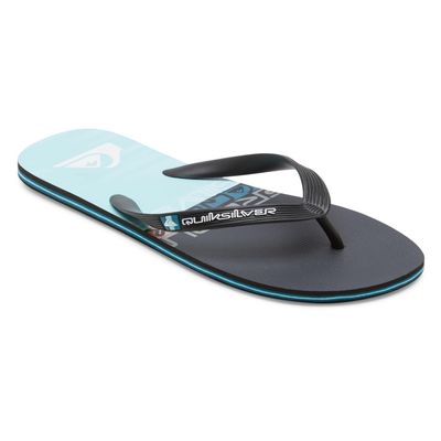 Quiksilver Men's Flip Flop Sandal, Black Blue Black, 6