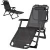 5-Position Folding Lounge Chair, Portable Camping Cot Bed With Adjustable Armlehnen And With Removable Rattan Mattress, Sleeping Cot Chair For Sun Tanning Poolside Beach And Patio ( Color : Black ) view 1