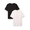 Amazon Essentials Men's Regular-Fit Short-Sleeve Cotton Henley T-Shirt, Pack of 2, Black/White, Small view 1