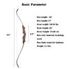 62 Inch Takedown Recurve Bow and Arrow Kit 20-50 Lbs Wood Traditional Longbow American Hunting Bow Right Handed for Outdoor Hunting Shooting (40 Lbs) view 2