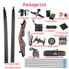 62 Inch Takedown Recurve Bow and Arrow Kit 20-50 Lbs Wood Traditional Longbow American Hunting Bow Right Handed for Outdoor Hunting Shooting (40 Lbs) view 3