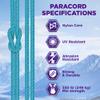 TECEUM Paracord Type III 550 Turquoise  1000 ft  4mm  Tactical Rope MIL-SPEC  Outdoor para Cord Camping Hiking Fishing Gear and Equipment  EDC Parachute Cord  Strong Survival Rope 150gd view 3