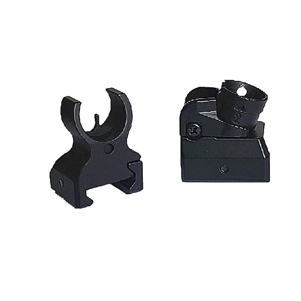Tactical Low Iron Steel Front & Rear Sight Set Picatinny Diopter Metal Scope