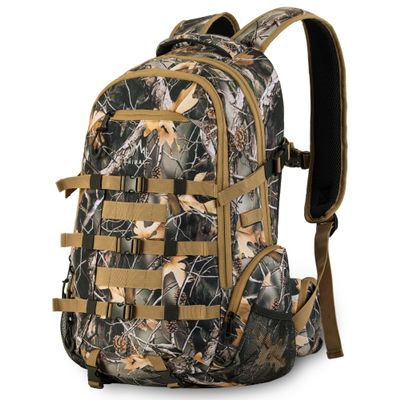 GoHimal 600D Waterproof Hunting Backpack for Men, Camo Hunting Pack with Bow Holder