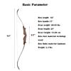 62 Inch Takedown Recurve Bow and Arrow Kit 20-50 Lbs Wood Traditional Longbow American Hunting Bow Right Handed for Outdoor Hunting Shooting (20 Lbs) view 2