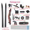 62 Inch Takedown Recurve Bow and Arrow Kit 20-50 Lbs Wood Traditional Longbow American Hunting Bow Right Handed for Outdoor Hunting Shooting (20 Lbs) view 3
