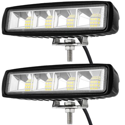Young Marine 6 inch 72W Waterproof Led Boat Lights Spotlights Deck/Dock Marine Lights 4000LMS 120Flood Light Led Light Bar, 2 PACK, 12/24 V