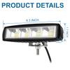 Young Marine 6 inch 72W Waterproof Led Boat Lights Spotlights Deck/Dock Marine Lights 4000LMS 120Flood Light Led Light Bar, 2 PACK, 12/24 V view 2