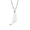 LODMLOER Men's Women's Map Shape Necklace - Fuerteventura Map Necklace Pendant and 45/60 Cm Chain Fuerteventura Country Patriotic Jewelry Pendant Necklace Travel Souvenirs,Gray,45Cm Or 17.7 Inches view 1