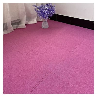9/10/12/16 Tiles Foam Flooring, Interlocking Foam Tiles 12x12 Inches, Linen Puzzle Play Mats, Interlocking Foam Tiles for Indoor Outdoor(Size:9 Tiles,Color:Rose Red)