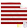 BABE MAPS Beach Blanket Sandproof, Red and White Stripe Waterproof Beach Mat Lightweight Quick Drying Picnic Blanket Beach Essentials for Travel Camping Hiking 118x108in