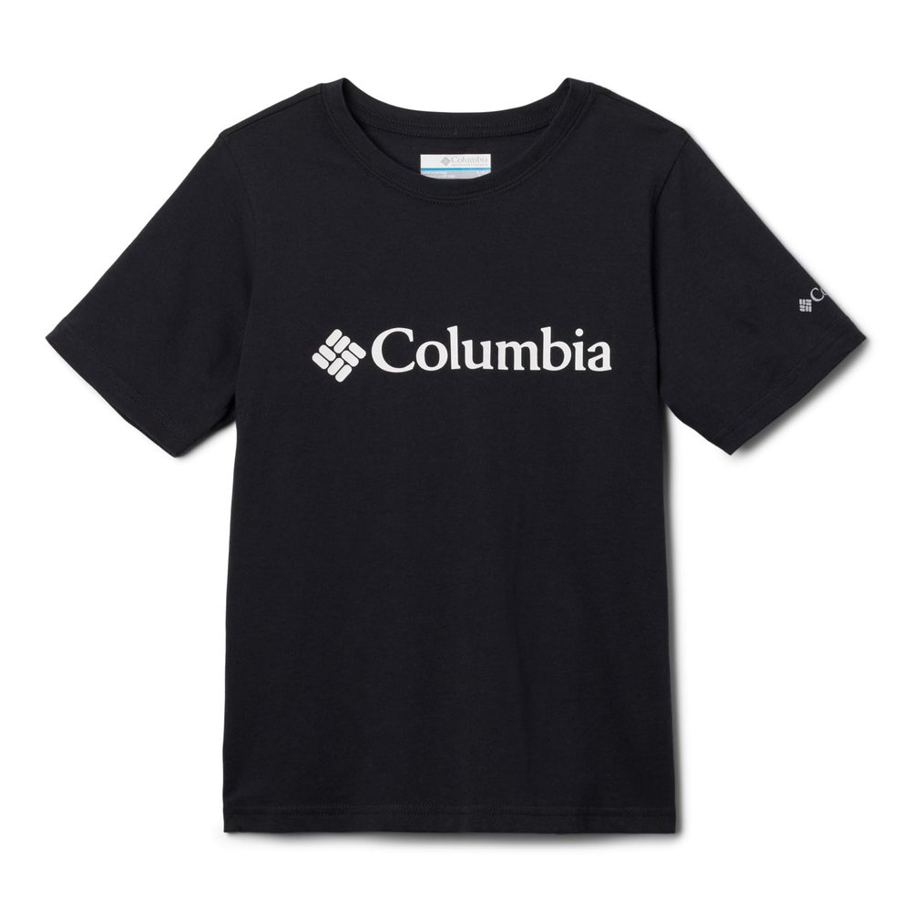 Columbia Youth Boys Valley Creek Short Sleeve Graphic Shirt, Black/CSC Branded, X-Small