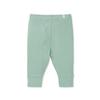 Mori Baby Unisex Premium Leggings in Ribbed Mint - Casual Stretchy Pants with Stylish Cuffs and Elastic Waist - Viscose from Bamboo and Cotton Blend - 18-24 Months view 1