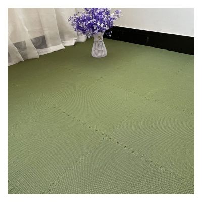 9/10/12/16 Tiles Foam Flooring, Interlocking Foam Tiles 12x12 Inches, Linen Puzzle Play Mats, Interlocking Foam Tiles for Indoor Outdoor(Size:10 Tiles,Color:Green)
