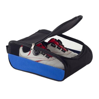 Sport Golf Shoe Bag, Zippered Golf Shoes Storage Bag Breathable Golf Shoes Travel Bag for Men Women (Blue Shoes Bag)