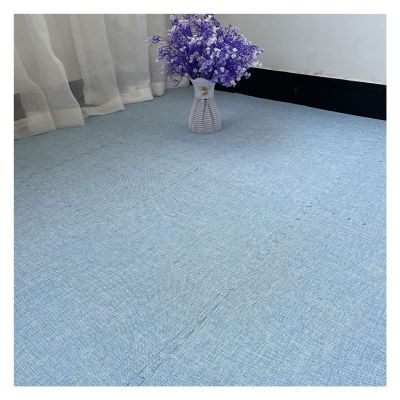 9/10/12/16 Tiles Foam Flooring, Interlocking Foam Tiles 12x12 Inches, Linen Puzzle Play Mats, Interlocking Foam Tiles for Indoor Outdoor(Size:10 Tiles,Color:Light Blue)