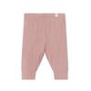 Mori Baby Unisex Premium Leggings in Ribbed Rose - Casual Stretchy Pants with Stylish Cuffs and Elastic Waist - Viscose from Bamboo and Cotton Blend - 3-6 Months view 1