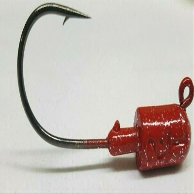Bullet Jig Head Striper Fluke Bass Swimbait Lure Ultra Point 10 3/4oz - Red