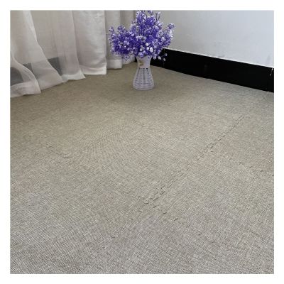 9/10/12/16 Tiles Foam Flooring, Interlocking Foam Tiles 12x12 Inches, Linen Puzzle Play Mats, Interlocking Foam Tiles for Indoor Outdoor(Size:10 Tiles,Color:Khaki)