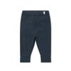 Mori Baby Unisex Premium Leggings in Ribbed Navy - Casual Stretchy Pants with Stylish Cuffs and Elastic Waist - Viscose from Bamboo and Cotton Blend - 12-18 Months view 1