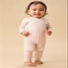 Mori Baby Luxurious Leggings in Blush Stripe with Elastic Waist - Viscose from Bamboo - Breathable Everyday Bottoms - 18-24 Months view 4