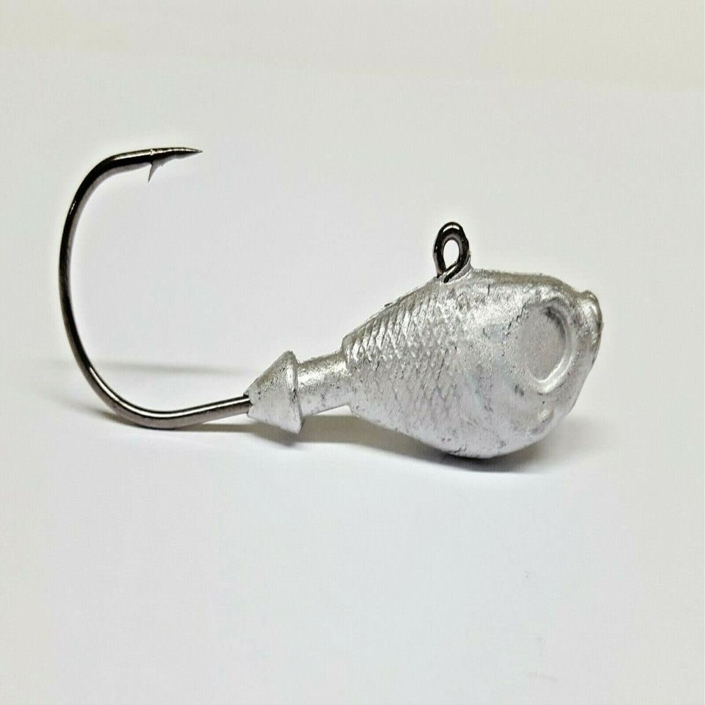 100 Raw Ultra Minnow Jig Head Striper Swimbait Saltwater Lure Ultra Point Hook 1oz