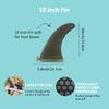 bohally 10 Inch Surf Fin Honeycomb Fiberglass SUP Board Fin for Surfboard Longboard Surfing Water Sport Accessories view 3