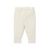 Mori Baby Unisex Premium Leggings in Ribbed Ecru - Casual Stretchy Pants with Stylish Cuffs and Elastic Waist - Viscose from Bamboo and Cotton Blend - 18-24 Months view 1