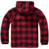 Brandit Individual Wear Men's Hooded Fleece Full Zip Jacket, Red Black - M view 3