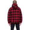 Brandit Individual Wear Men's Hooded Fleece Full Zip Jacket, Red Black - M view 4