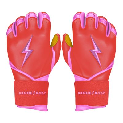 BRUCE BOLT Bader Series Long Cuff Pink Batting Glove - Pink XXLarge