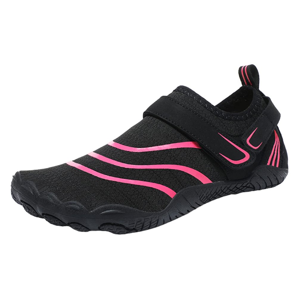 JiuQing Water Shoes Men Women Adjustable Quick Dry Beach Barefoot Shoes Slip-On Aqua Surf Swim Fitness Yoga Shoes,Pink,4