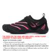 JiuQing Water Shoes Men Women Adjustable Quick Dry Beach Barefoot Shoes Slip-On Aqua Surf Swim Fitness Yoga Shoes,Pink,4 view 2