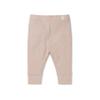 Mori Baby Unisex Premium Leggings in Ribbed Blush - Casual Stretchy Pants with Stylish Cuffs and Elastic Waist - Viscose from Bamboo and Cotton Blend - 3-6 Months view 1