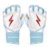BRUCE BOLT HAPP Series Long Cuff White Batting Glove - White Small view 1