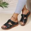 Beach Sandals For Women Flip Flops Womens Sandals Flip Flops for Women with Arch Support Comfort Slip on Casual Bohemia Beach Rhinestone Sandal Ladies Travel Walking Flats Shoes view 3