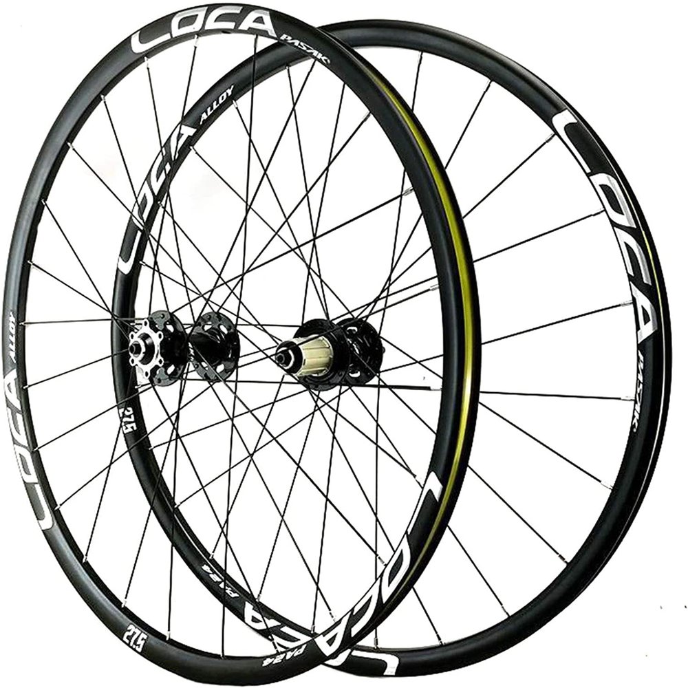 ZECHAO 26/27.5/29" Bike Wheel,4 Sealed Bearing Disc Brake Double-Layer Aluminum Alloy Insert Rim Circle Height 21MM 7/8/9/10/11/12 Speed Wheelset (Color : Black, Size : 29INCH)