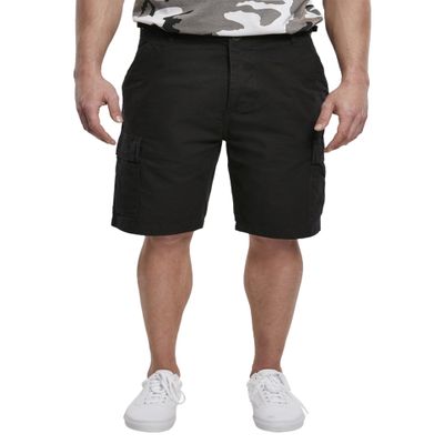 Brandit Individual Wear Men's BDU Ripstop Cotton Durable Breathable Multi Pocket Tactical Casual Active Outdoor Cargo Shorts, Black, X-Large