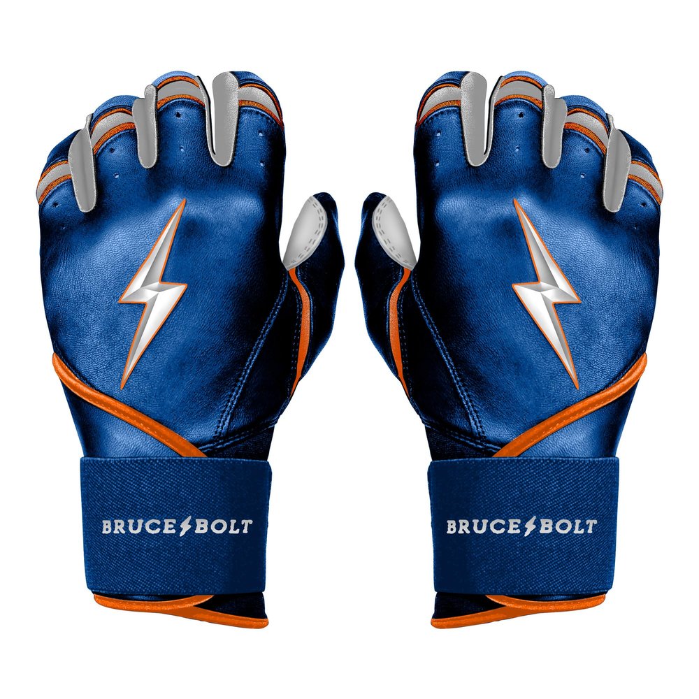 BRUCE BOLT Nimmo Series Long Cuff Blue Batting Glove - Blue XXLarge