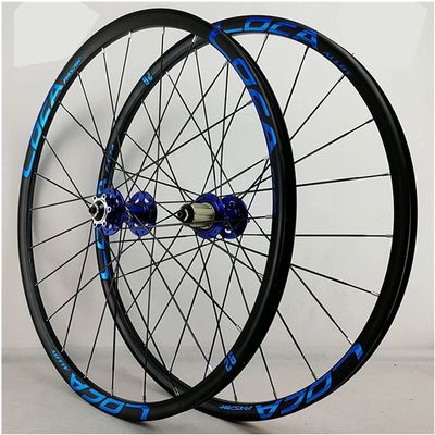 ZECHAO 26" 27.5" 29" Mountain Bike Wheelset,Quick Release Disc Brake Flat Spokes Bike Wheel Aluminum Alloy fit 8 9 10 11 12 Speed Cassette Wheelset (Color : Blue-1, Size : 29INCH)