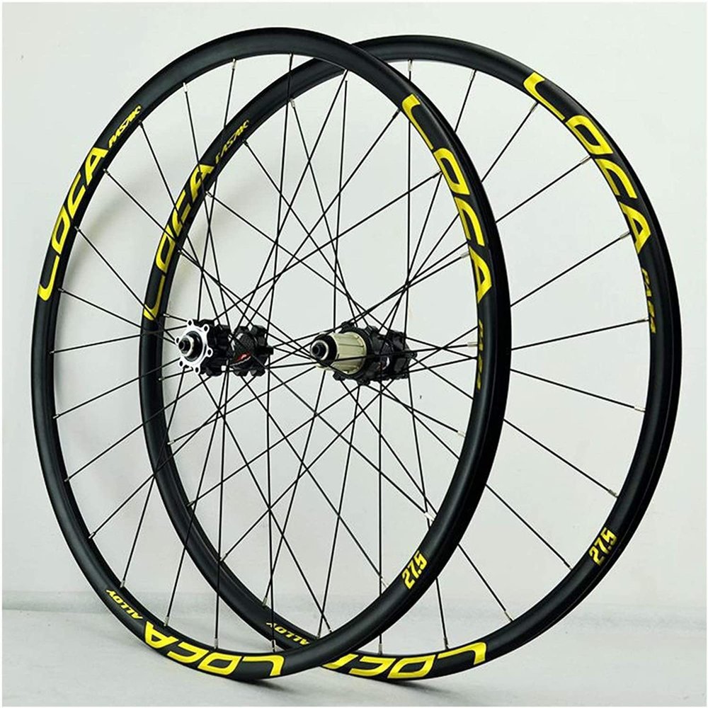 ZECHAO Mountain Wheel Set,Aluminum 26/27.5/29 Inch Straight Pull 4 Palin Disc Brake Six Claw 8/9/10/11/12 Speed Quick Release Front Rear Wheel Wheelset (Color : A, Size : 27.5INCH)