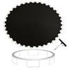 PRELGOSP Trampoline Replacement Mat, Round Trampoline Safety Pad with V-Rings, Water UV Resistant Trampoline Jumping Mat for 6/8/10/12/13/14/16 FT Trampoline Frame,12FT/80 Buckles view 1