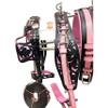 AMAZING HORSE STUFF Designer Black & Pink Leather Carved Driving Harness for Single Horse Cart | Fitted with Stainless Steel Fittings and Buckles | Full, Cob, Pony, Shetland & Mini | (Cob) view 2