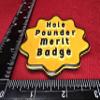 Hole Pounder Merit Badge PVC Cornhole Patch/Badge with Hook Backing and Extra Loop Material Included for Bag/Backpacks/Clothing/Hats Funn Cornhole Patches for Backpacks or case Bags view 2