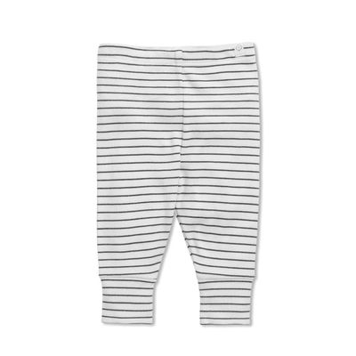 MORI Baby Luxurious Leggings in Grey Stripe with Elasticated Waist - Viscose from Bamboo - Breathable Everyday Bottoms - Newborn