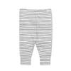 MORI Baby Luxurious Leggings in Grey Stripe with Elasticated Waist - Viscose from Bamboo - Breathable Everyday Bottoms - Newborn view 1