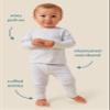 MORI Baby Luxurious Leggings in Grey Stripe with Elasticated Waist - Viscose from Bamboo - Breathable Everyday Bottoms - Newborn view 2