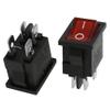 100 pcs 4 Pin AC 6A/250V 10A/125V Power Red Indicating DPST ON/Off 2 Position Boat Rocker Switch view 1