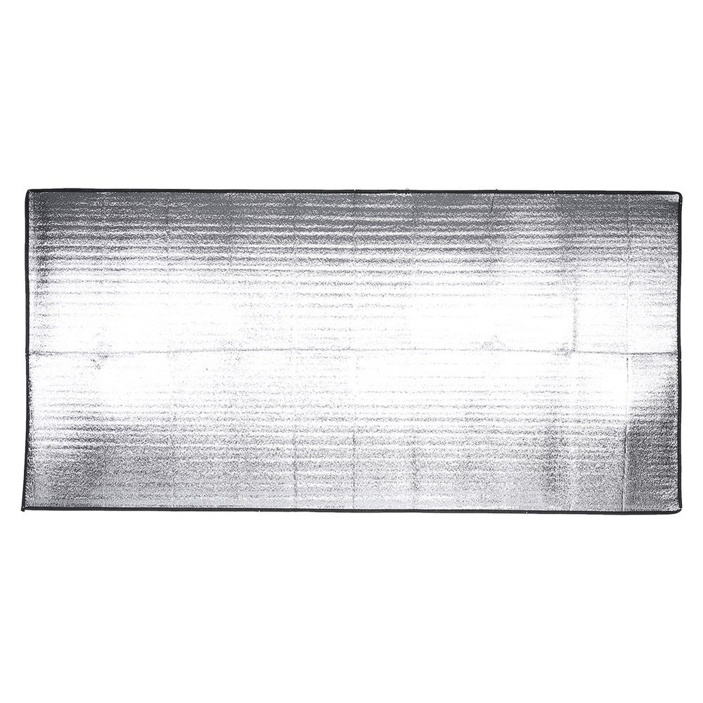 Alomejor Aluminum Foil EVA Camping Mat Folding Sleeping Picnic Beach Outdoor Tent Sleeping Pad Air Mattress Mat for Camping (1.5 * 2M)